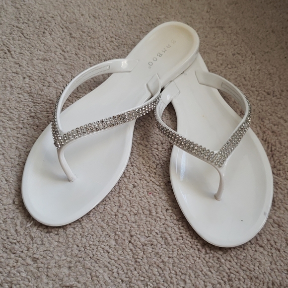 BAMBOO Shoes - Embellished Flip Flops
